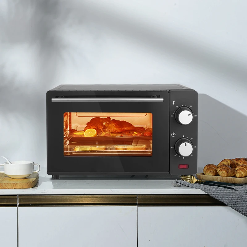 Portable 9L Capacity Retro Knob Oven Fast Cooking Toasting Toaster Ovens
