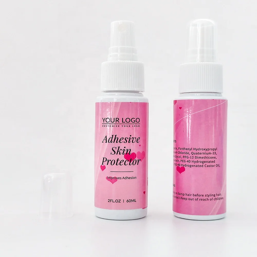Low MOQ Custom Label  Hair Het Protectant Spray Private Label Adhesive Lace Glue Skin Protector Skin Guard Protectant
