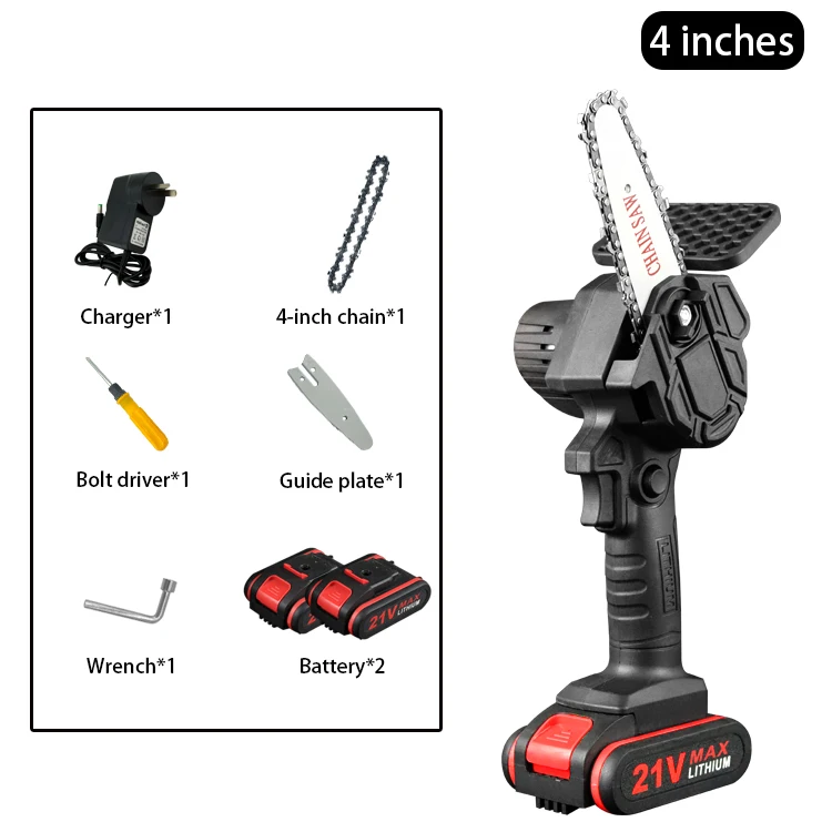Mini Chainsaw Cordless 6-Inch Upgraded Chain Oil System 775W High Torque Motor Tool  Handheld Small Chain saw