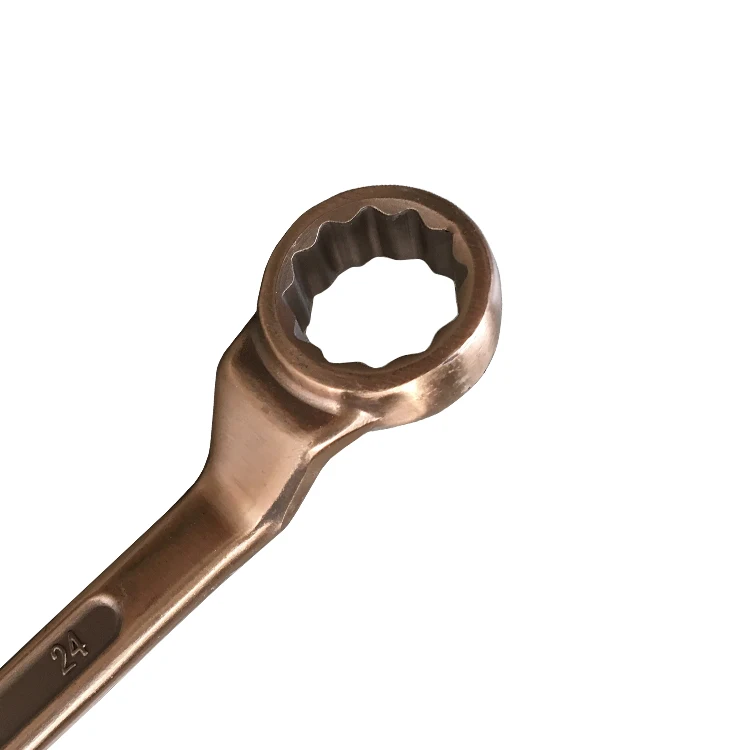 Non sparking Copper Double Ring Wrench 22*24 mm spark free tools manufacturer for power industry