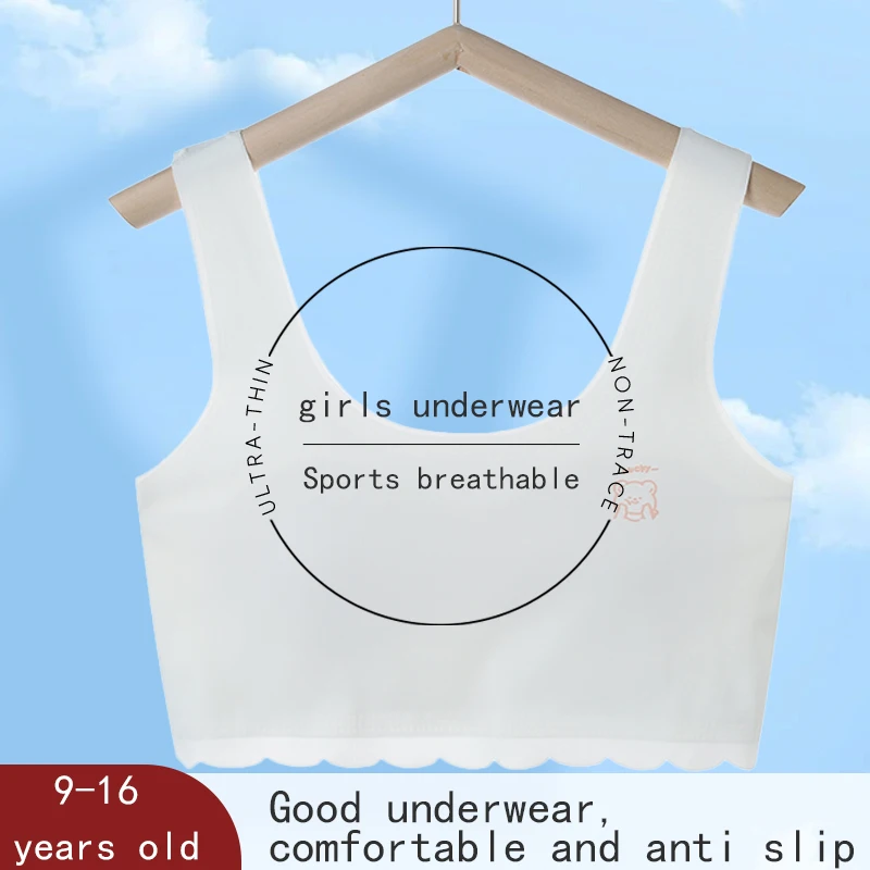 Seamless Bra For Kids Girls 14 Year Old Girls Underwear Without Steel Ring Comfort Bra For Teen Girls Children Vest