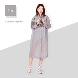 Adult thickened non disposable raincoat portable fashion raincoat outdoor travel EVA raincoat