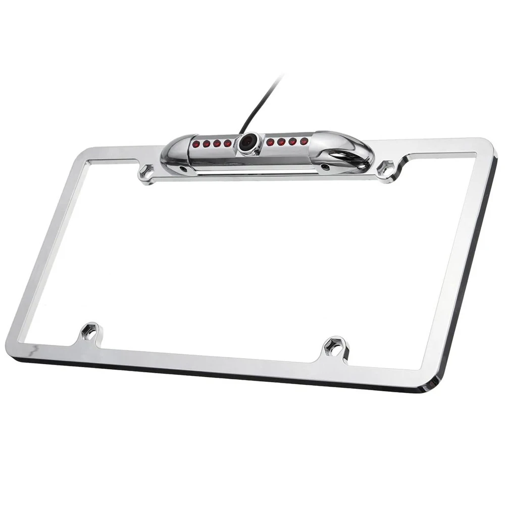 170 degree Reversing Vehicle safety Car License Plate Frame mount Rear View Backup Camera 8 IR Night Vision Light for All car