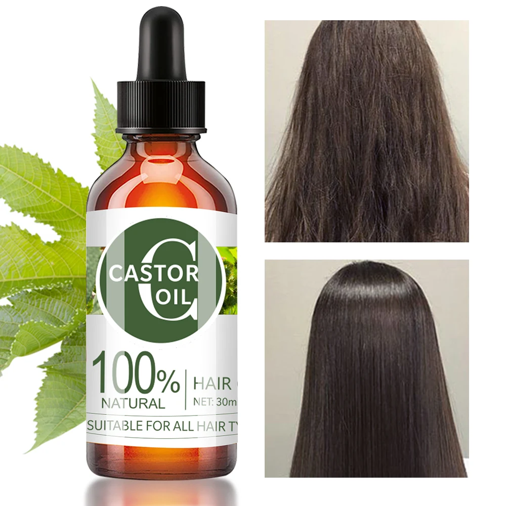 30ml Rosemary Oil for Hair Growth Anti Frizz Moroccan Hair Oil Curly Hair Products 100% Natural Organic Castor Almond Oil