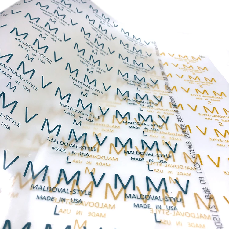 Customized neck thermal transfer tape size (S, M, L) thermal transfer T-shirt shirt clothing label