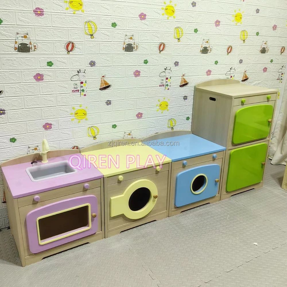 Factory Sales Kids Kitchen Set Toy Child Food Kids Kitchen Play Set Toy Wooden Role Play Cooking Wood Game Furniture