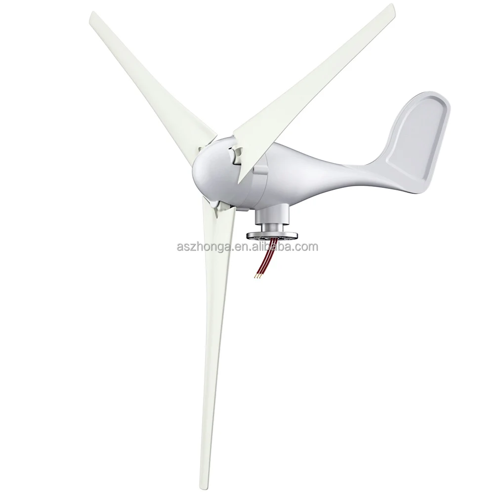 100W/200W/300W/400W/500W light wind mill 12V/24V Horizontal Shaft Wind Turbine 3 Blades Wind Turbine Generator For Home Farm