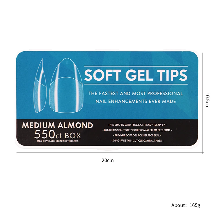 Soft Gel Tips Advanced Traceless Press On Nails Clear Nail Tip