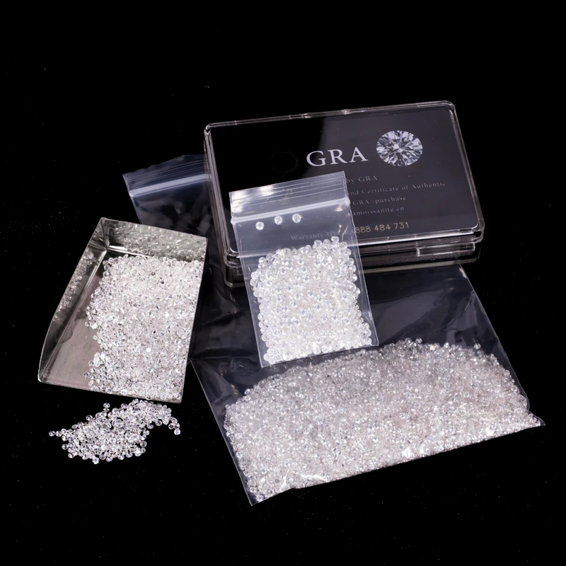 Оптовая продажа Муассанит круглого сечения Jinying маленького размера D Color 0 8-3 мм цена за карат vs1 бриллиант свободного кроя