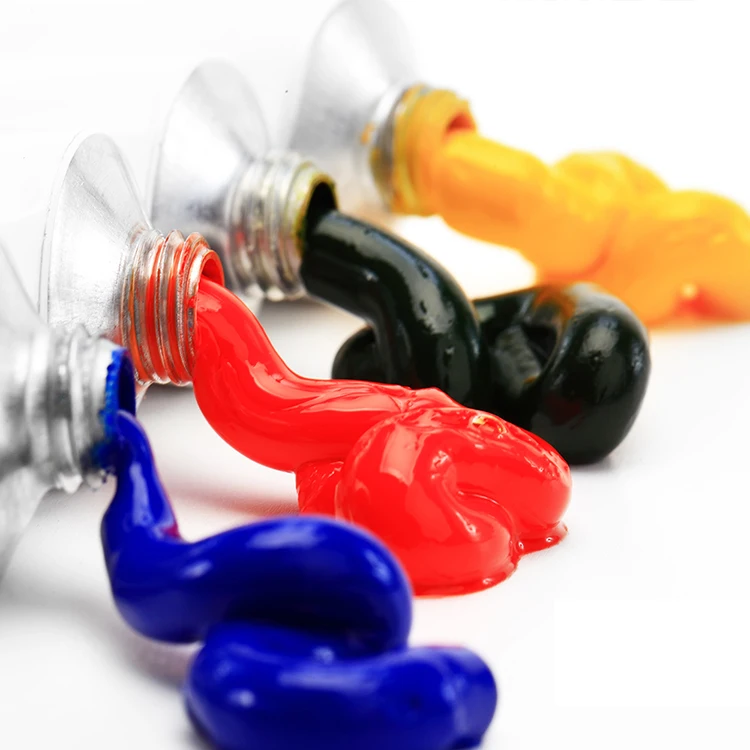 Art Supplies 12ml 12 Colors Acrylic paint for Canvas, Rock, Wood, Waterproof, Rich Pigments for Adults, Students, Kids