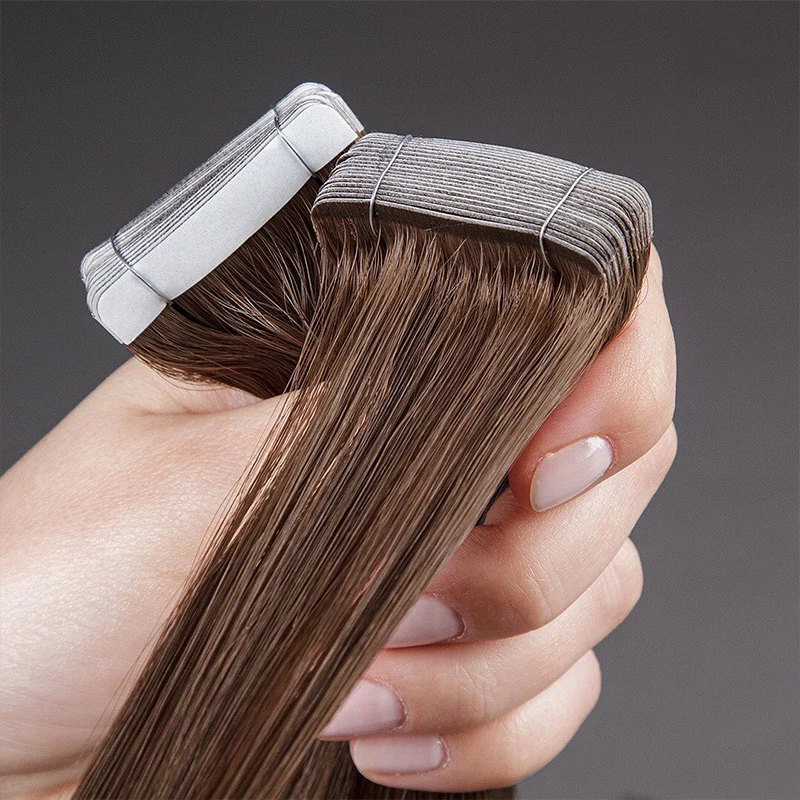 YADING Tap-in Hair extension #4 14-30inch Top Quality Cuticle Aligned Remy human Virgin hair Human Hair Extensions