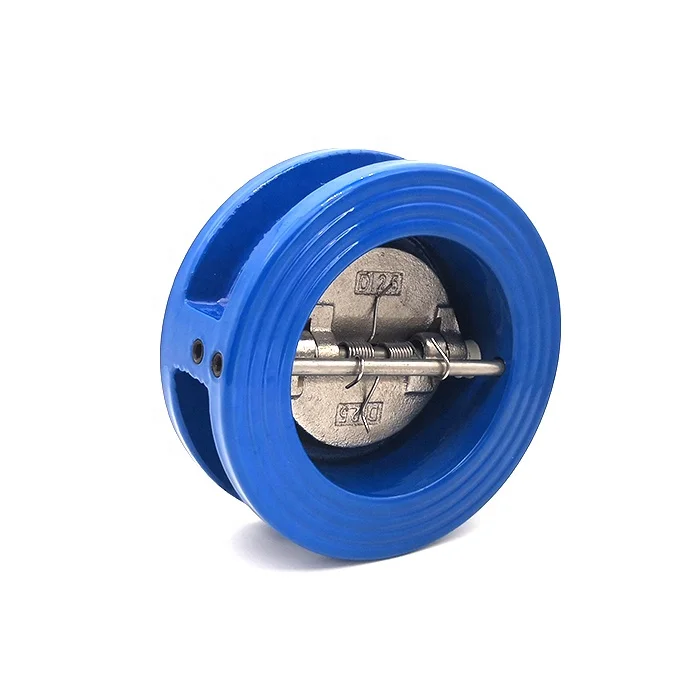 dn150 ductile iron wafer type double disc swing check valve