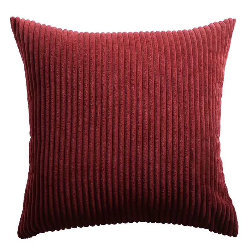 
Comfortable Throw Corner Supersoft Cushion Covers, Couch Sofa Bed Corduroy Corn Striped Pillow Covers/ 