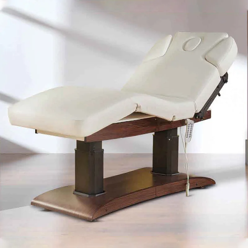 custom thai luxury king size professionnel salon lash bed chair electric wooden beauty table de massage bed