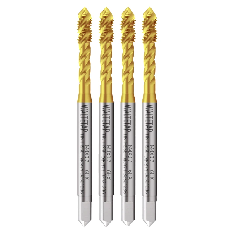 WALTETAP 1 шт. HSSE-M35 DIN 371 376 стандарт с жестяным спиральным рифленым краном M2 5 M3 M4 M5 M6 M8 M10 M12 резьбонарезные станки