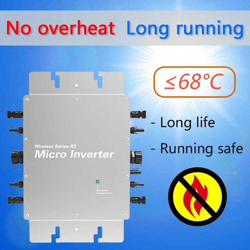 Commercial application 1400w 1600w 3 phase micro grid tie inverter with waterproof function