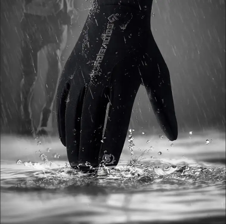 
Winter Waterproof Gloves Touch Screen Anti-Slip Zipper Gloves Men Women cycling Warm Fluff Comfortable Gloves 