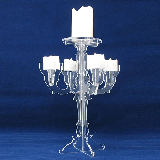 Modern acrylic candle holder/perspex candelabra