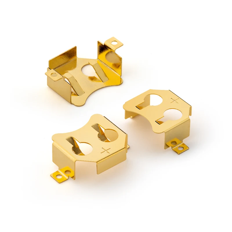 1 Cell SMD LR44, AG13 Battery Holder Clip Gold Plated AG13 Metal Holder