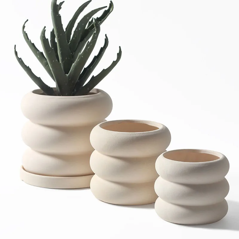 Wholesale Macetas Pots De Fleur Bunga Blumentopf Nordic Succulent Ceramic Flower Pots & Planters For Indoor Plants