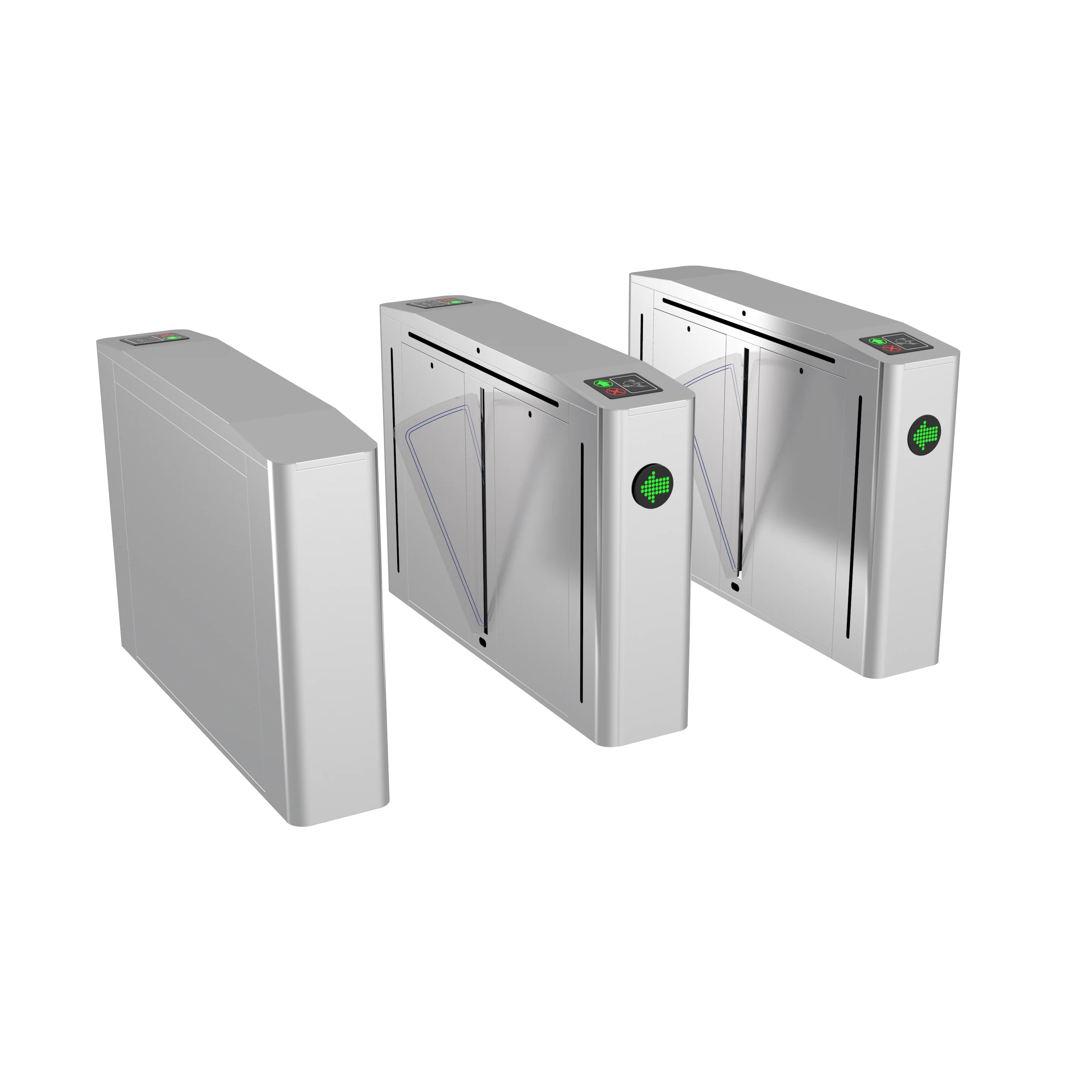 Biometric Access Control Flap Turnstile Stadium Entry Flap Barrier for School Hotel