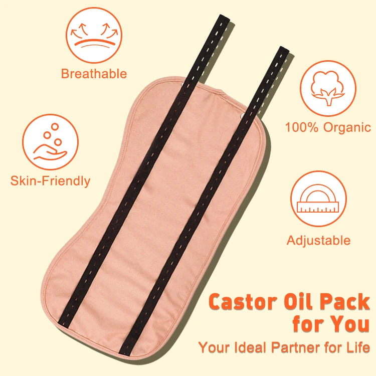 Natucare BSCI overnight castor oil pack benefits fertility castor oil pack organic cotton compress