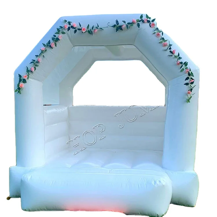 Hot Sale White Bouncy Castle Inflatable Bounce House White Outdoor PVC Bouncer For Adults Kids Party Rent