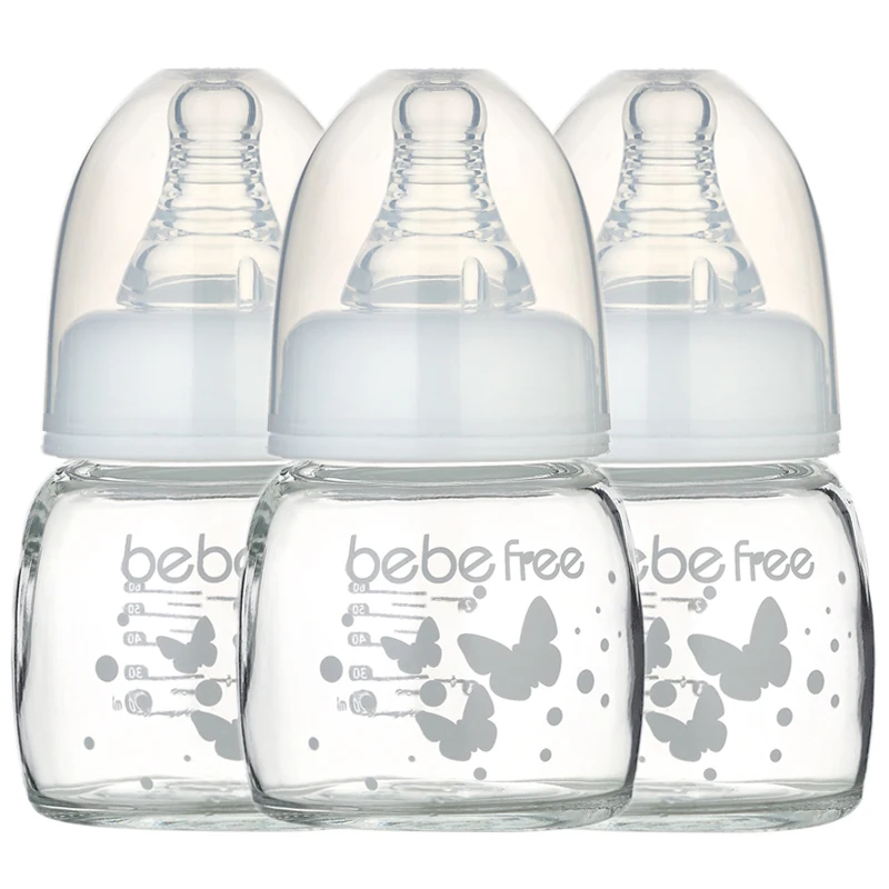 Wholesale Milk Biberones Wide Neck With Handle Baby Feeding Bottles In Glass Babies Bottle Banks