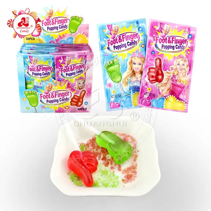 Горячие продажи ноги и палец (рука) форма леденец рука с выскакивают конфеты
