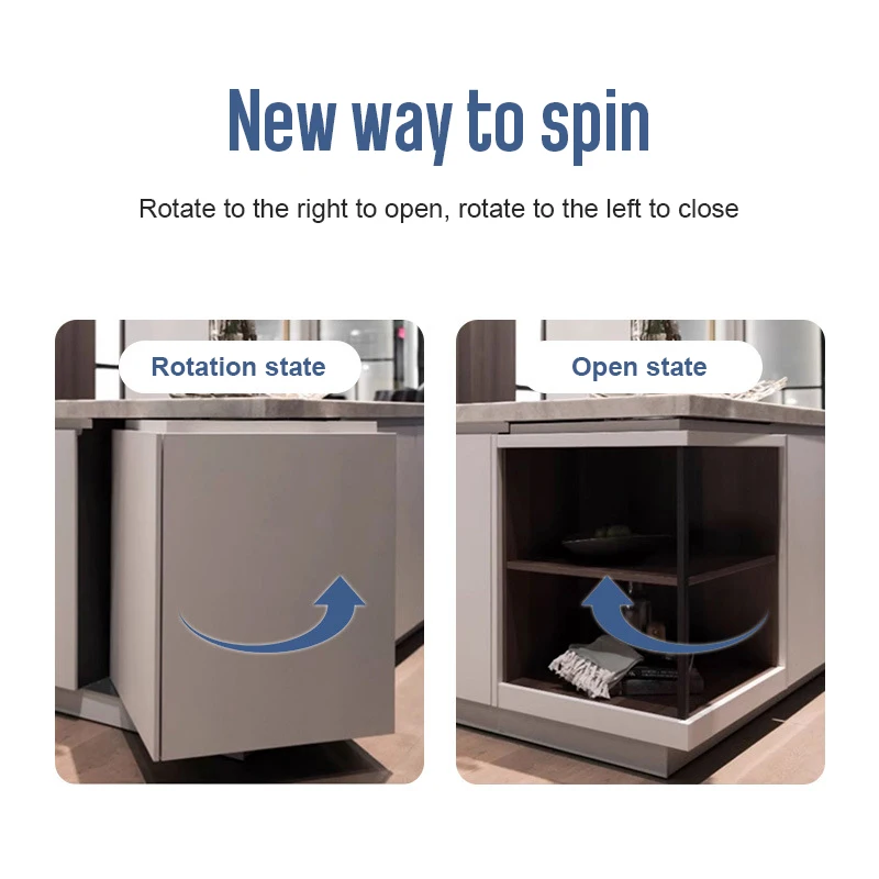 Kitchen Island With 180 Degree Rotating Bathroom Adjustable Unit Bookcase Corner Cabinet Multifunctional Storage Shelf