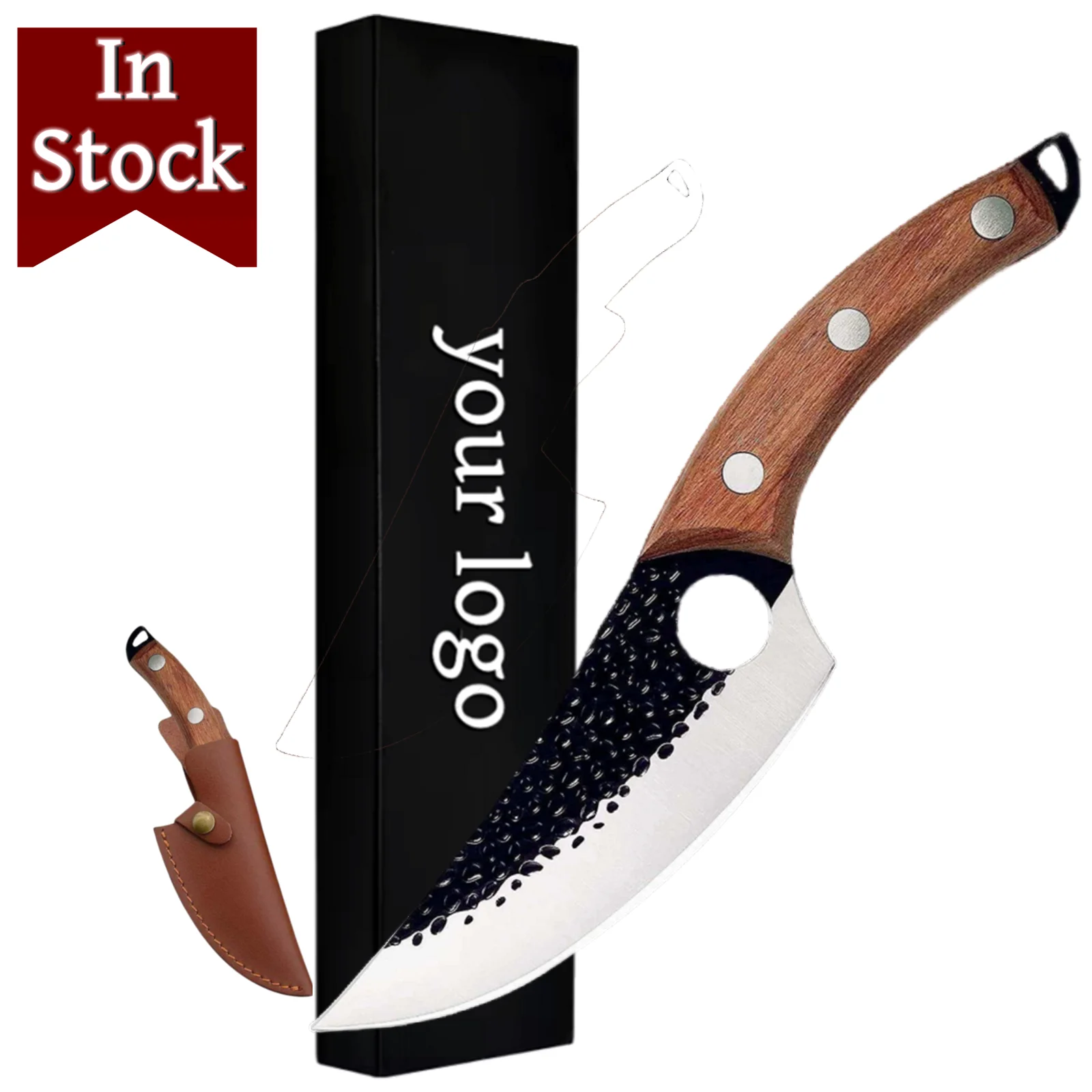 Fast Shipping 5.5 Inch Handmade Forged Full Tang Stainless Steel Boning Butcher with Wood Handle Serbian Kitchen Chef Knife