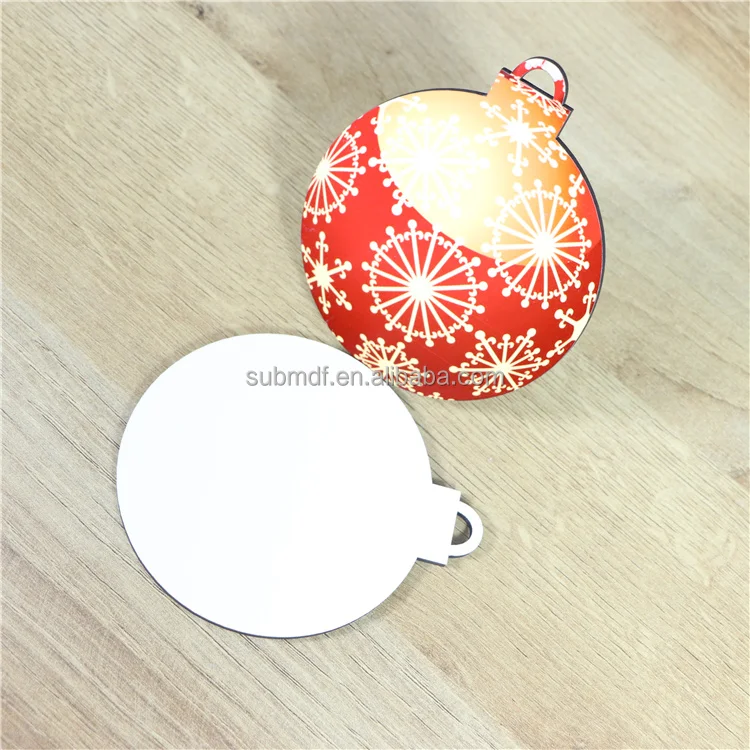 MDFSUB Holiday Decoration Sublimation Hanging Ornament Wooden Ornaments Blank Sublimation Mdf Christmas Ornament