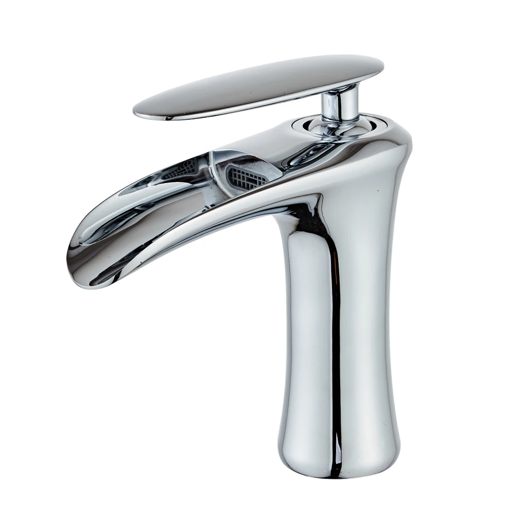 Yundoom OEM Musluk Kran Waterfall Chuveiro Robinetterie Pia De Banheiro Para Banheiro Robinet Toilette Cascade Basin Faucet