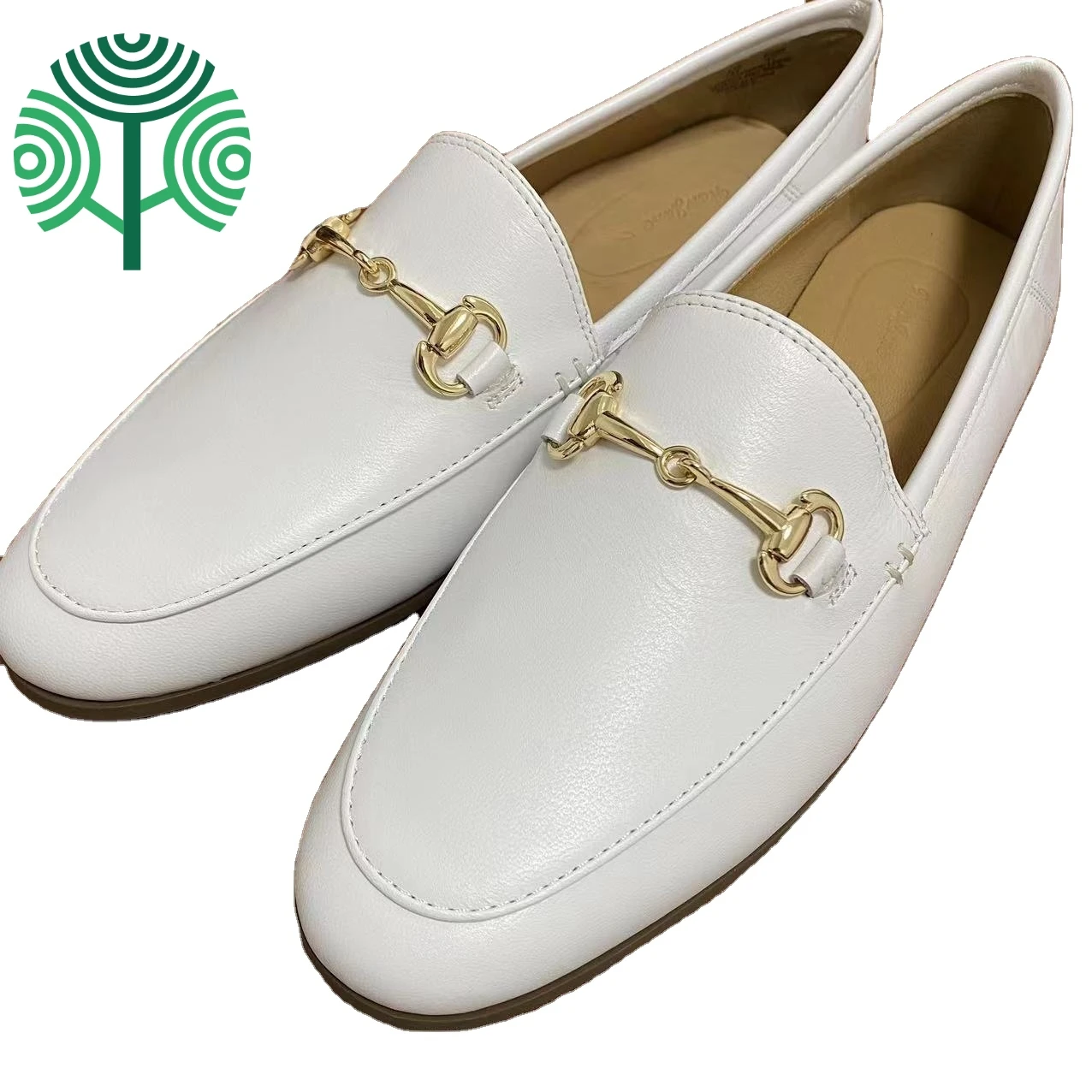 Big size Lambskin leather horsebit Women Flat loafer Shoes ladies moccasins lazy girls Loafers slipper shoe customize logo