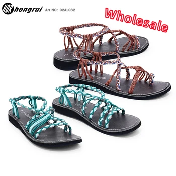 lades shoes designer sandals shoes women sandals small heels braided rope custom sandals for women and ladies 2023 new design