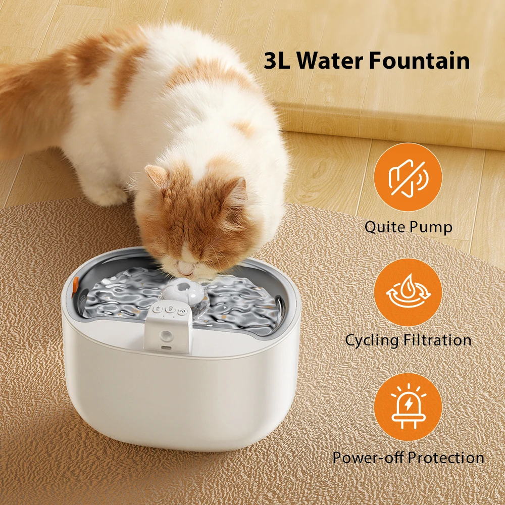 Wireless 3L Cat Water Bowls For Dog Automatic Dog Water Dispenser Fountain For Cat Bowl Drinking
