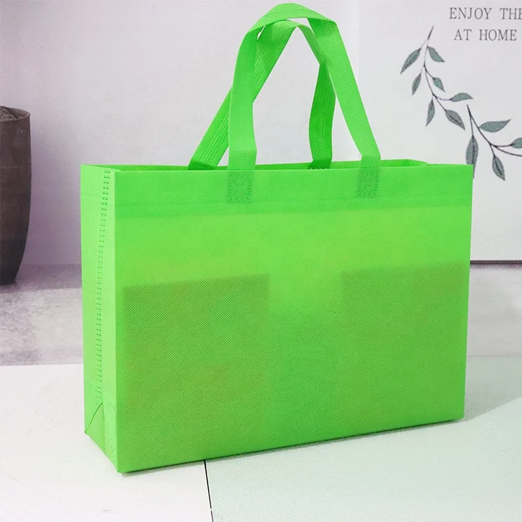 Hot Selling Promotional Customized Logo Printed Foldable Reusable Shopping Tote Non Woven Bag With Handle