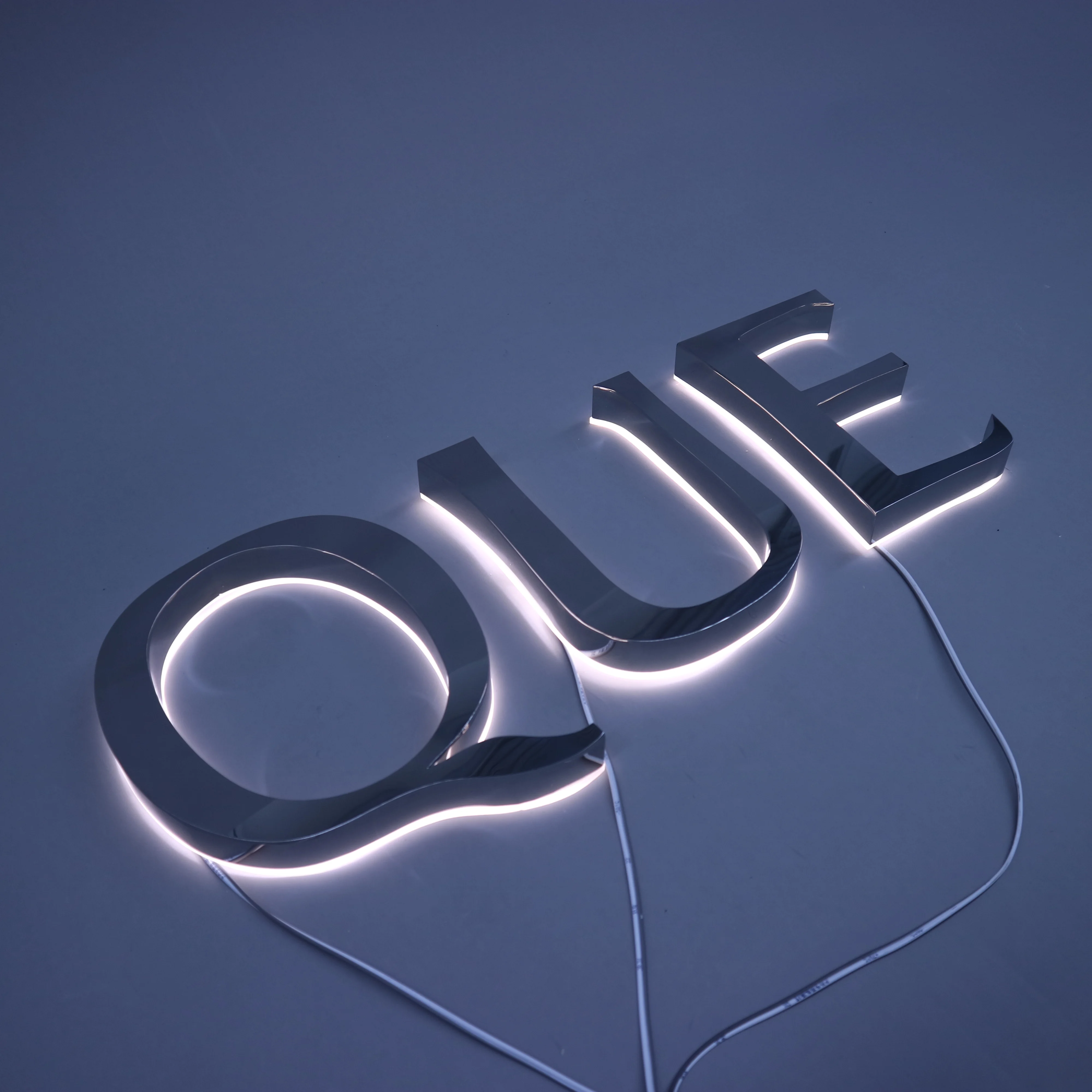 sign led letter metal channel letter sign backlit word name business exterior indoor logo hanging coffee led illuminated sign