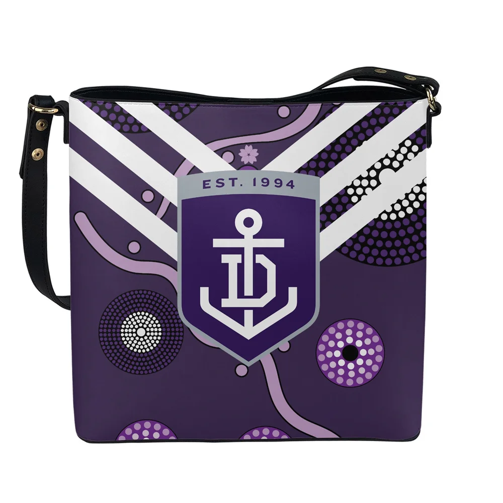 Wholesale Prices PU Ladies Purses Australian Team Fremantle Dockers Trend Custom Print Upscale Bags Shoulder Crossbody Women Bag