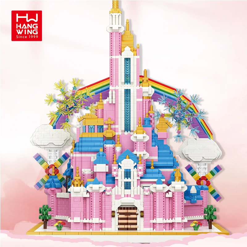 HW TOY 6230 PCS Castle Princess Building Toys Girl Dream House STEM Building Blocks Set Fantasy Gifts for Kids