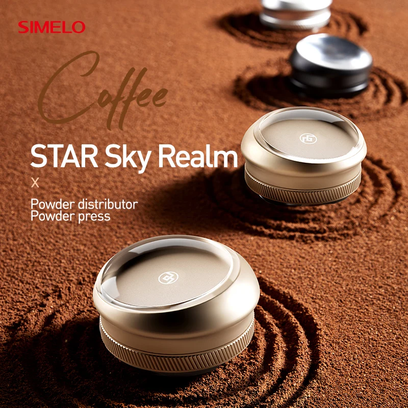 SIMELO 51mm Italian Coffee CD Pattern Powder Presser Hammer Press
