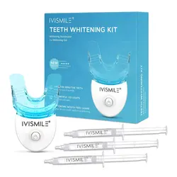 IVISMILE Wholesale Price Paper Box Battery Teeth Whitening LED Kit Private Label