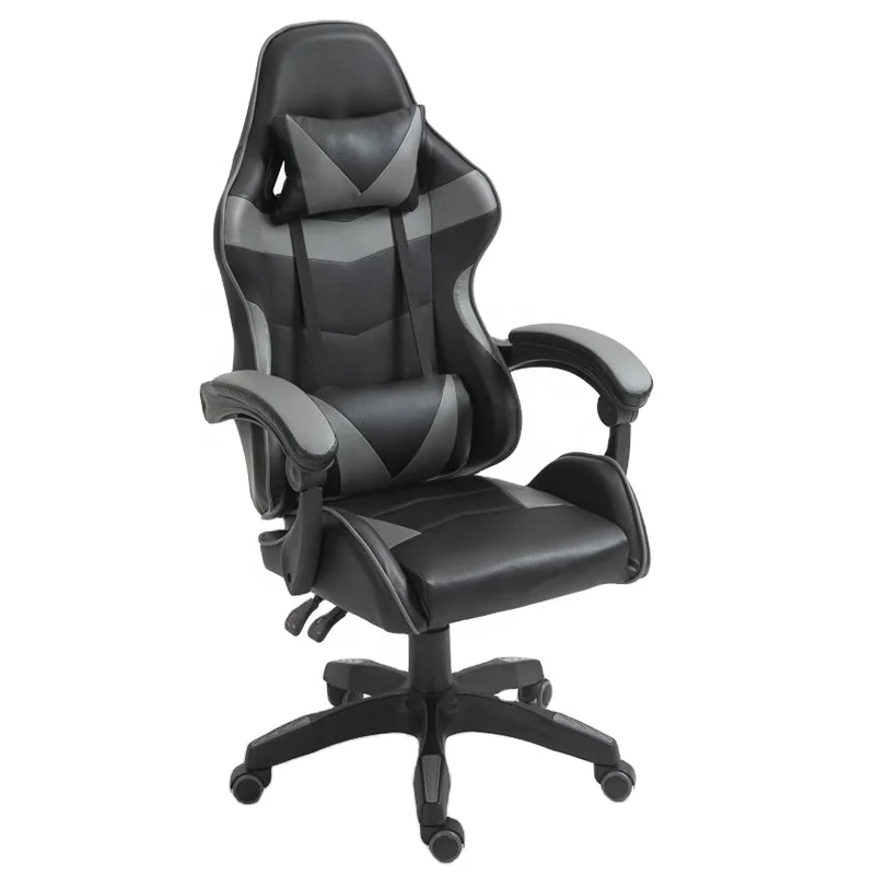 Игровой стул для литовских отелей серый спортивный OEM ODM игровой подлокотник из новой пены полиуретана/ПВХ кожи fotel
