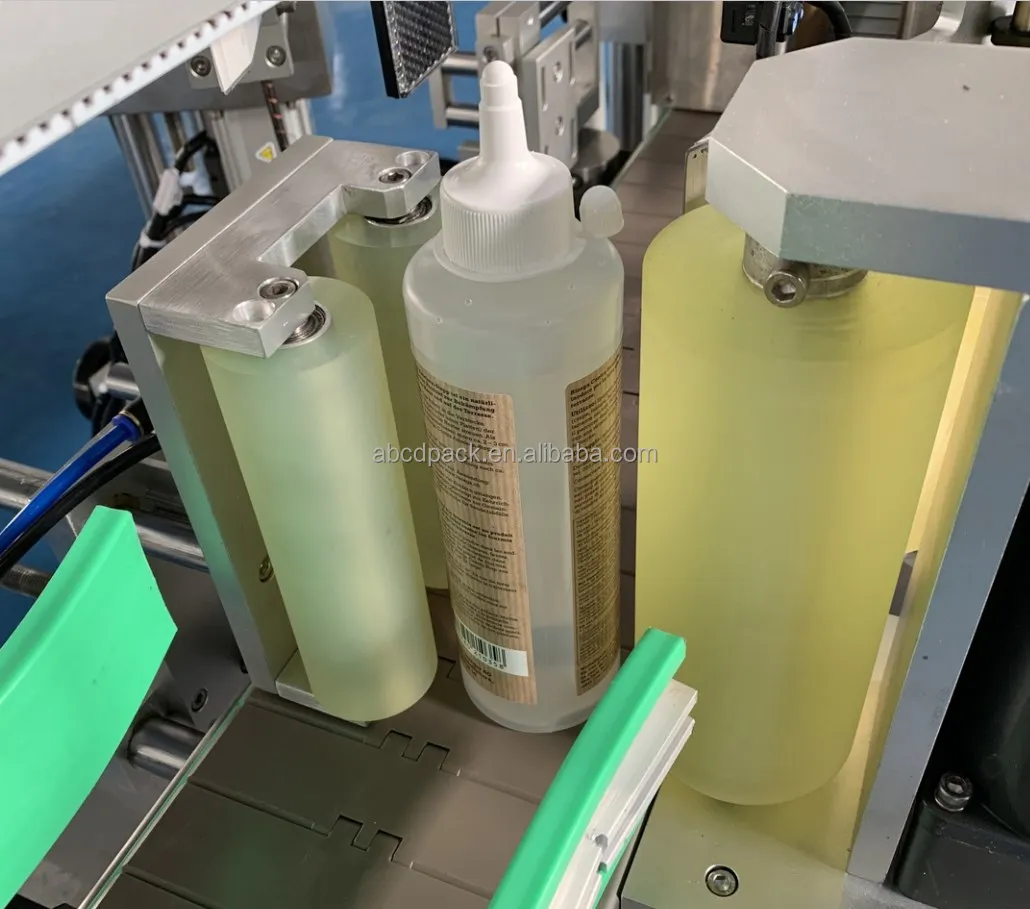 Automatic Glass Wine Bottle Sticker Label Labeling Machines Stick Two Labels