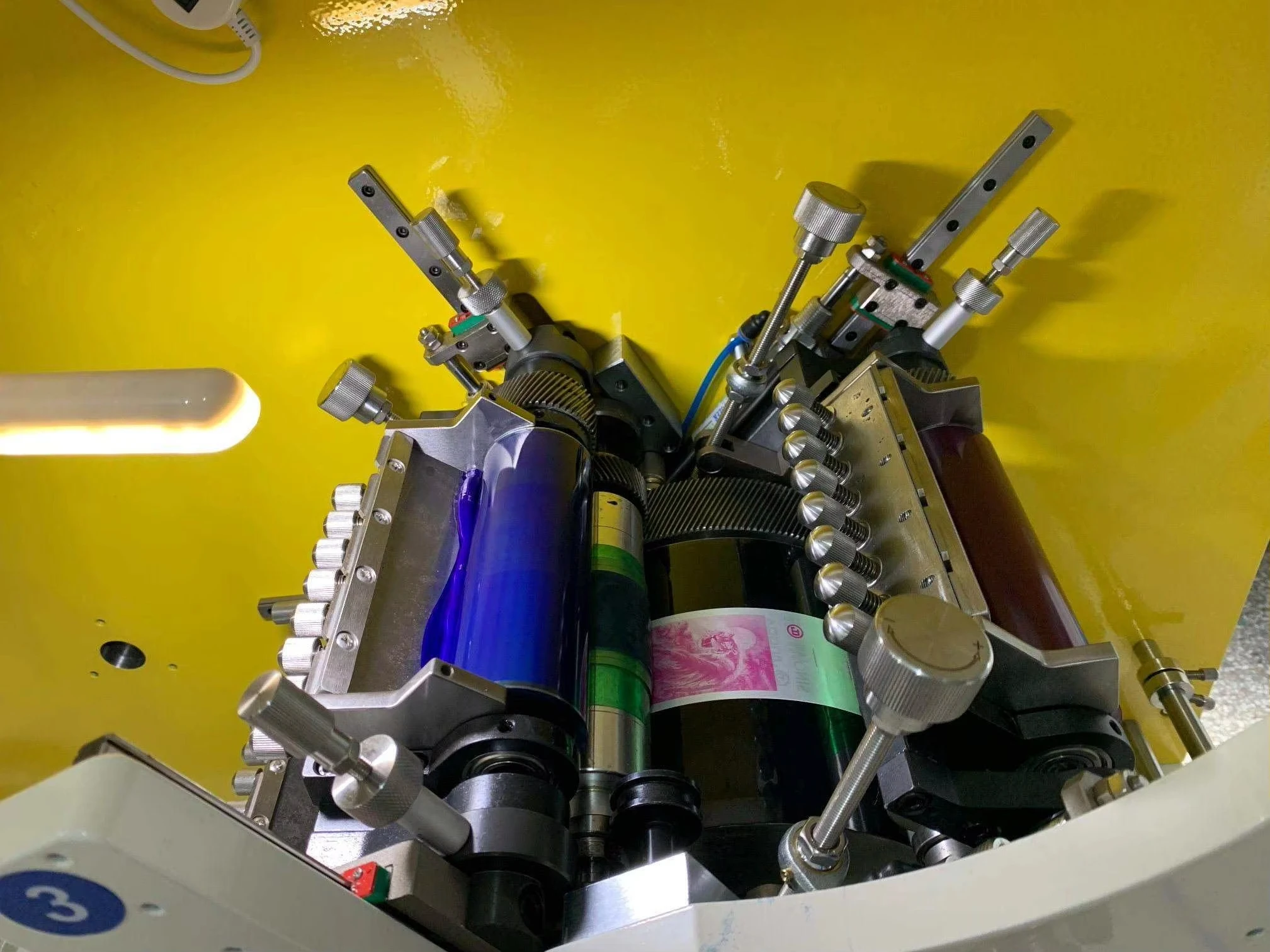 Jingda 6 Colors Polyester Satin Ribbon Printer Automatic Anilox Roller Clothing Flexo Care Label Printing Machine