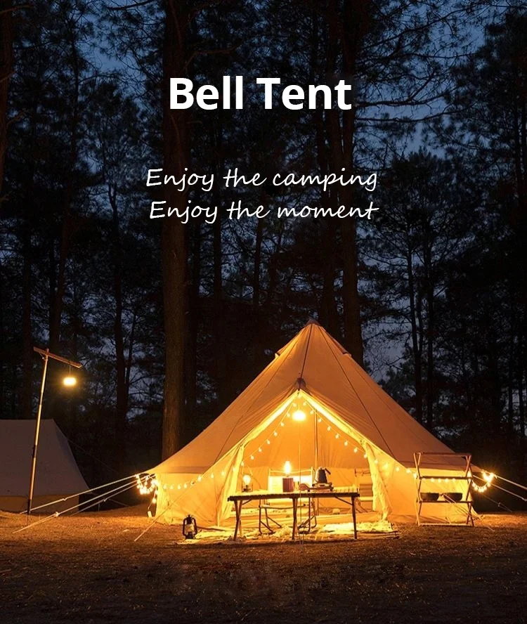 3M 4M 5M 6M Luxury Outdoor Glamping Bell Tent Camping Sites Canvas Cotton Oxford Yurt Tent
