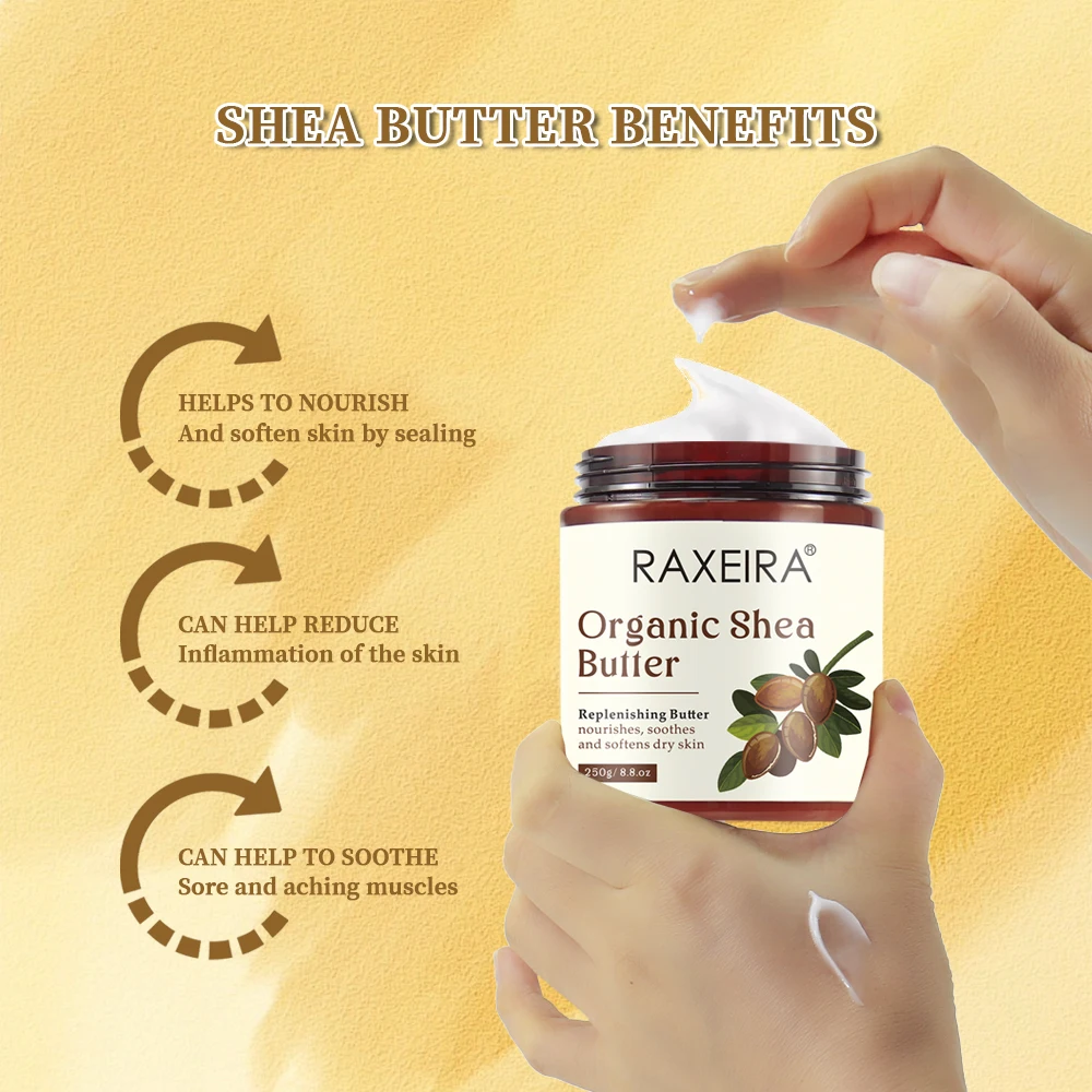 Private Label Raw African Shea Butter Body Lotion For Dry Skin Organic Coconut Whipped Bulk Wholesale Shea Butter Body Lotion