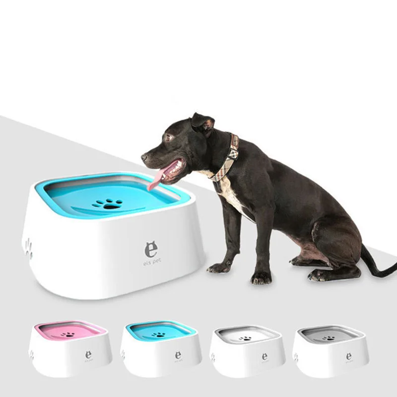 
2021 Dog Water Bowl Hot Selling No Spill No Watting Mouth Buoyant Force Bowl Anti-Overflow Plastic Pet Feeder New Pet Supplies 
