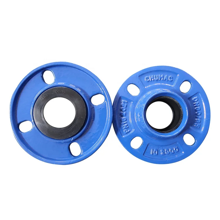 DI Round Pipe Fittings Ductile Iron Quick Flange Adaptor for HDPE PVC Pipe