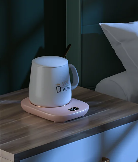Hot Sale Portable USB smart digital display modern coffee mug with heater